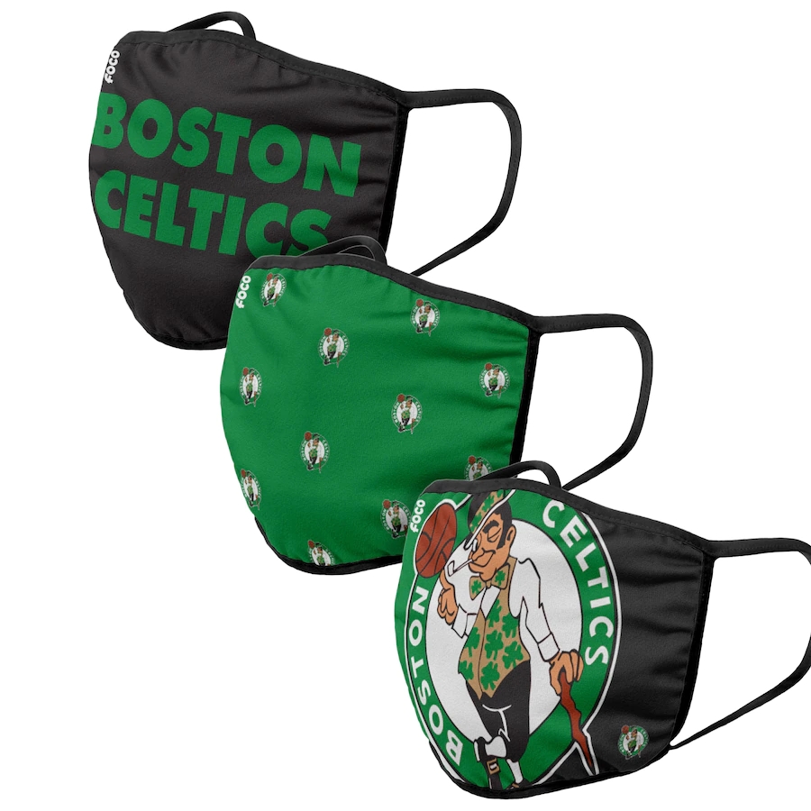Adult Boston Celtics 3Pack Dust mask with filter